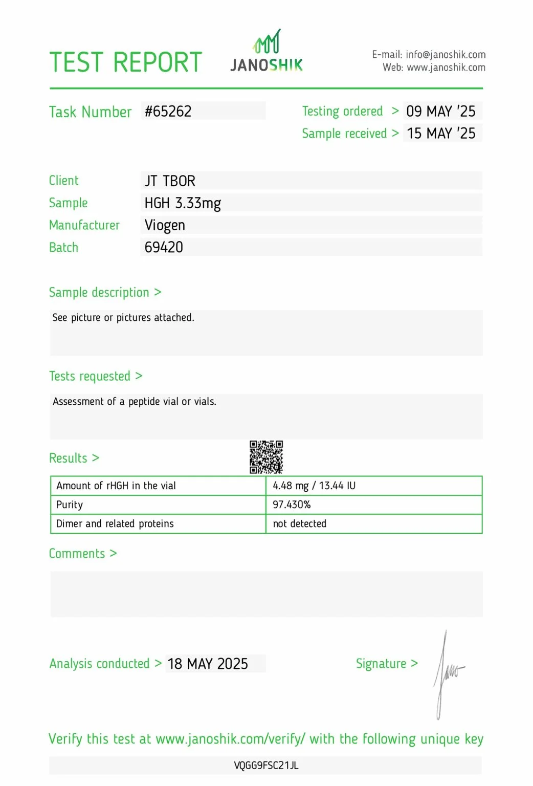 HGH 100iu Viogentropin Injection Kit